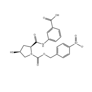 3-[[[(2S,4S)-4-Mercapto-1-(4-nitrobenzyloxy)carbonyl-2-pyrrolidinyl]carbonyl]amino]benzoic Acid 